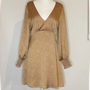 NWT Franchesca’s Gold Dress